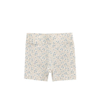 Organic Cotton Everyday Bike Short - Adnola Floral Childrens Short from Jamie Kay USA