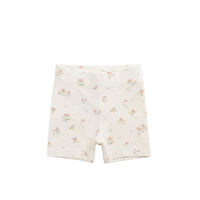 Organic Cotton Everyday Bike Short - Emilia Egret Childrens Short from Jamie Kay USA