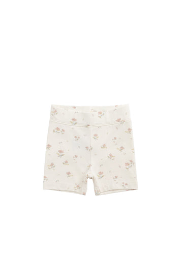 Organic Cotton Everyday Bike Short - Emilia Egret Childrens Short from Jamie Kay USA