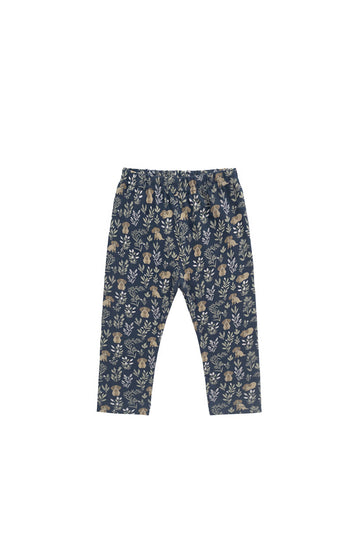 Organic Cotton Everyday Legging - Charlies Backyard Navy Childrens Legging from Jamie Kay USA