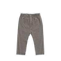 Organic Cotton Everyday Legging - Mini Gingham Bistre Childrens Legging from Jamie Kay USA