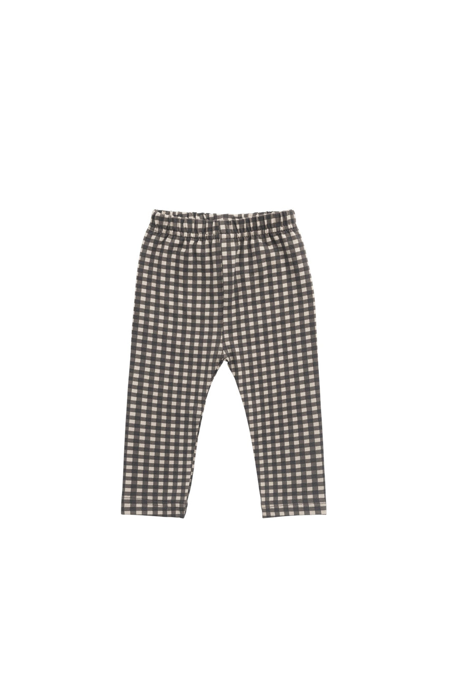 Organic Cotton Everyday Legging - Mini Gingham Bistre Childrens Legging from Jamie Kay USA