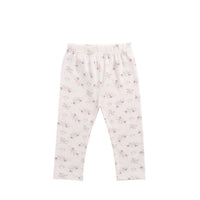 Organic Cotton Everyday Legging - Sweet Pea Floral Childrens Legging from Jamie Kay USA