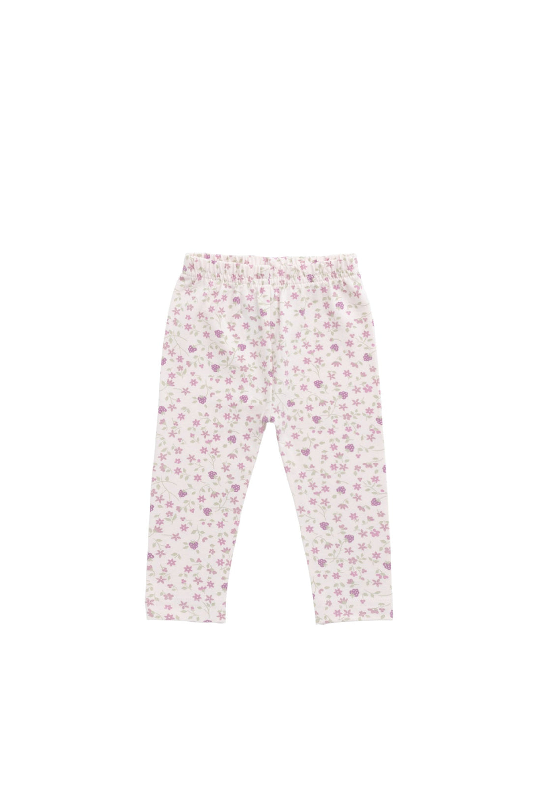 Organic Cotton Everyday Legging - Adaline Berries Ballet Pink Childrens Legging from Jamie Kay USA