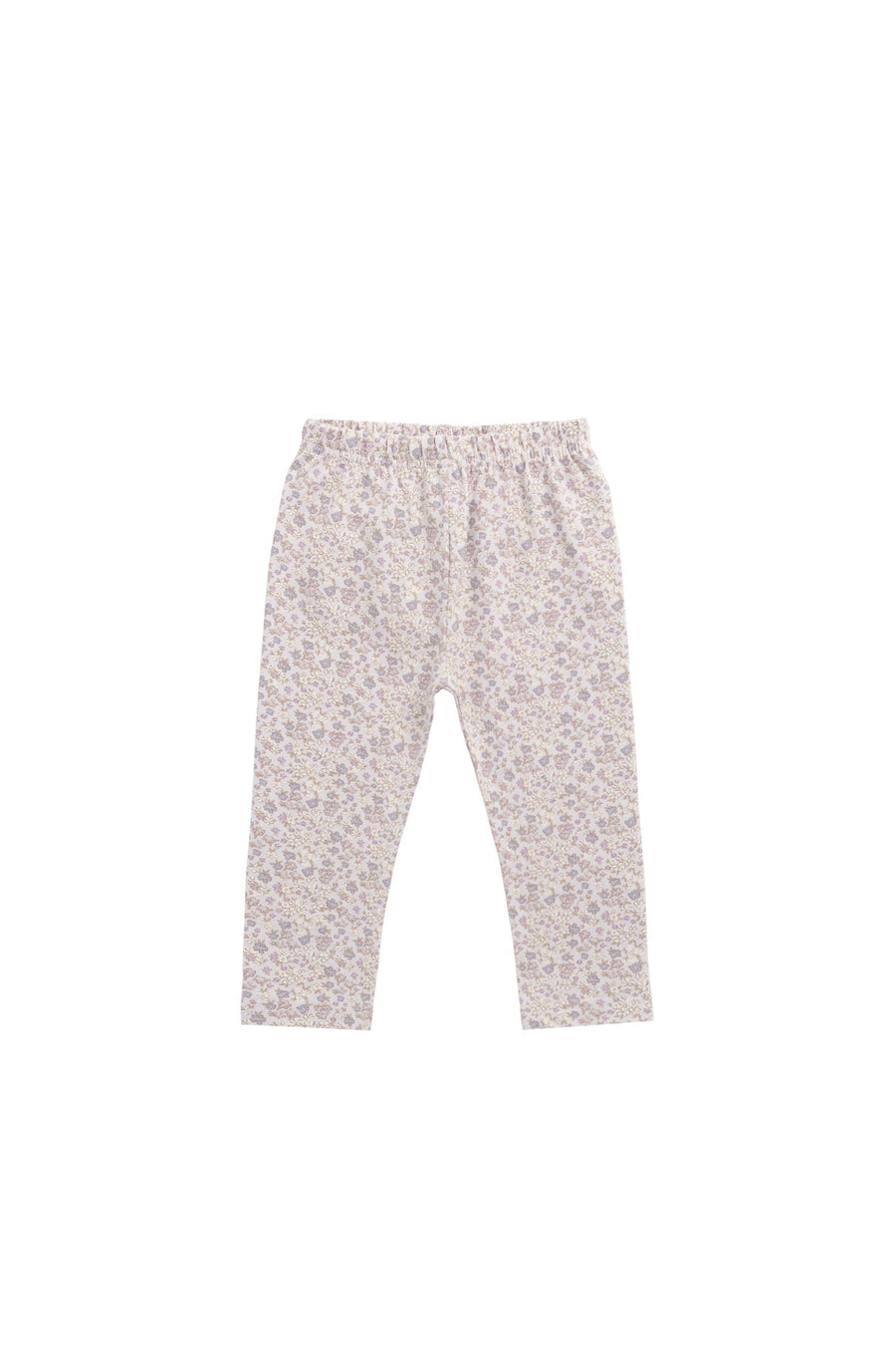 Organic Cotton Everyday Legging - Amber Floral Lilac Ash Childrens Legging from Jamie Kay USA