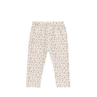 Organic Cotton Everyday Legging - Blueberry Field Raindrops Childrens Legging from Jamie Kay USA