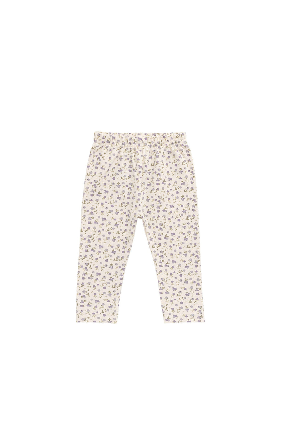 Organic Cotton Everyday Legging - Blueberry Field Raindrops Childrens Legging from Jamie Kay USA