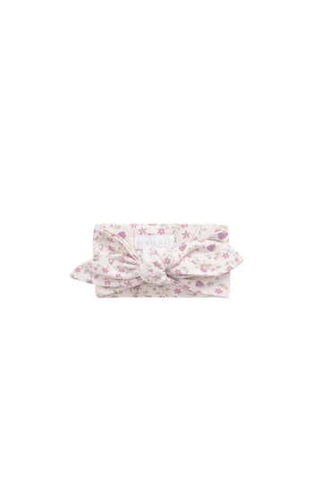 Organic Cotton Headband - Adaline Berries Ballet Pink Childrens Headband from Jamie Kay USA