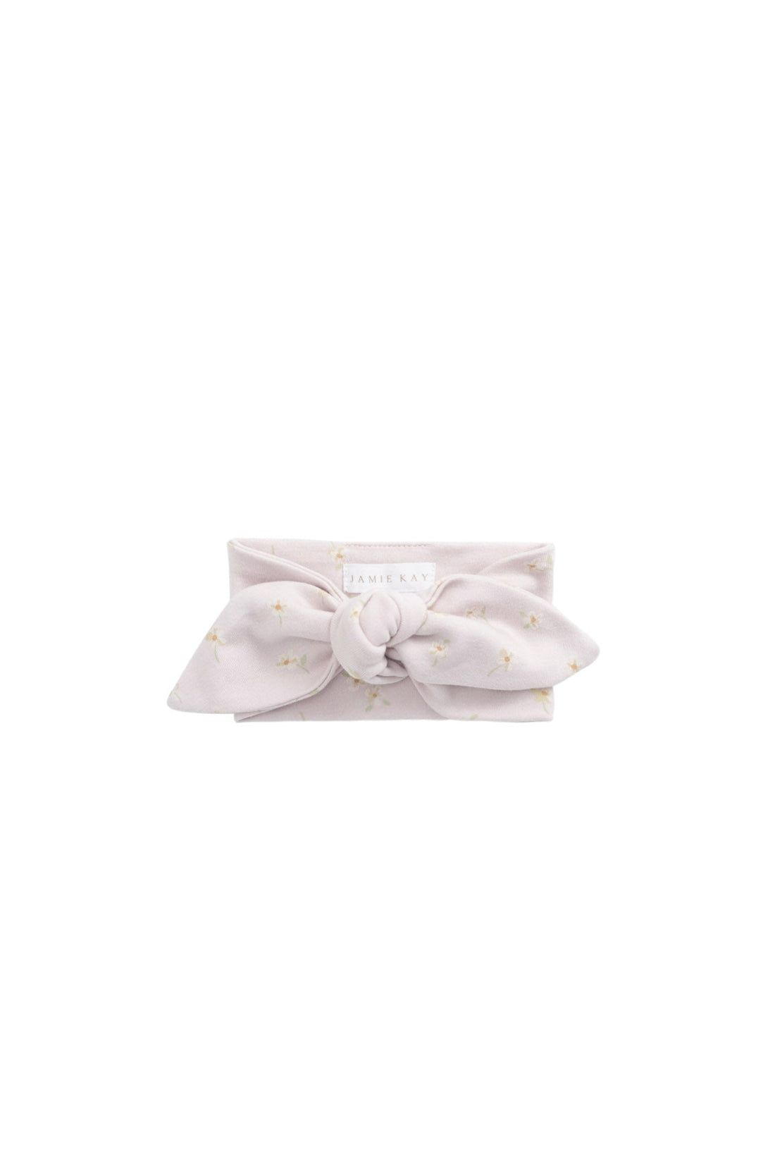 Organic Cotton Headband - Simple Flowers Lilac Childrens Headband from Jamie Kay USA