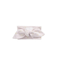 Organic Cotton Headband - Simple Flowers Lilac Childrens Headband from Jamie Kay USA