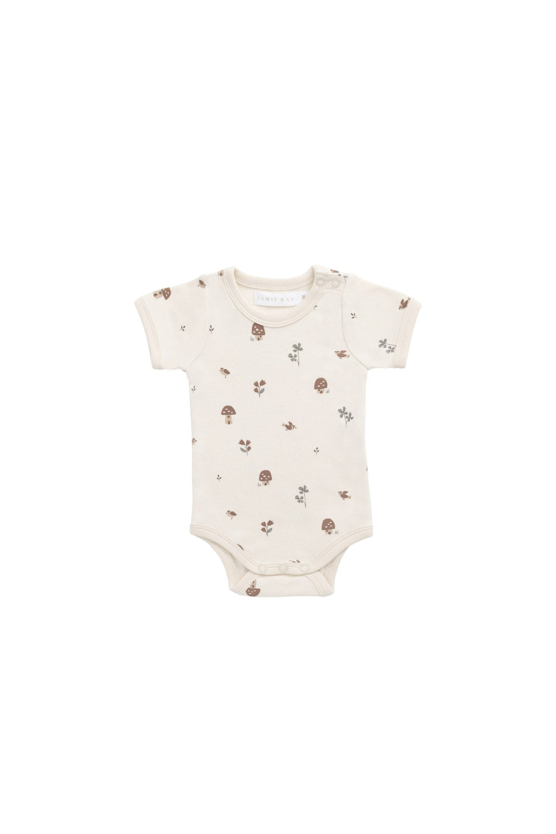 Organic Cotton Hudson Short Sleeve Bodysuit - Le Champignon Childrens Bodysuit from Jamie Kay USA