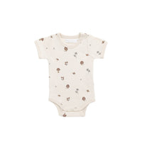 Organic Cotton Hudson Short Sleeve Bodysuit - Le Champignon Childrens Bodysuit from Jamie Kay USA