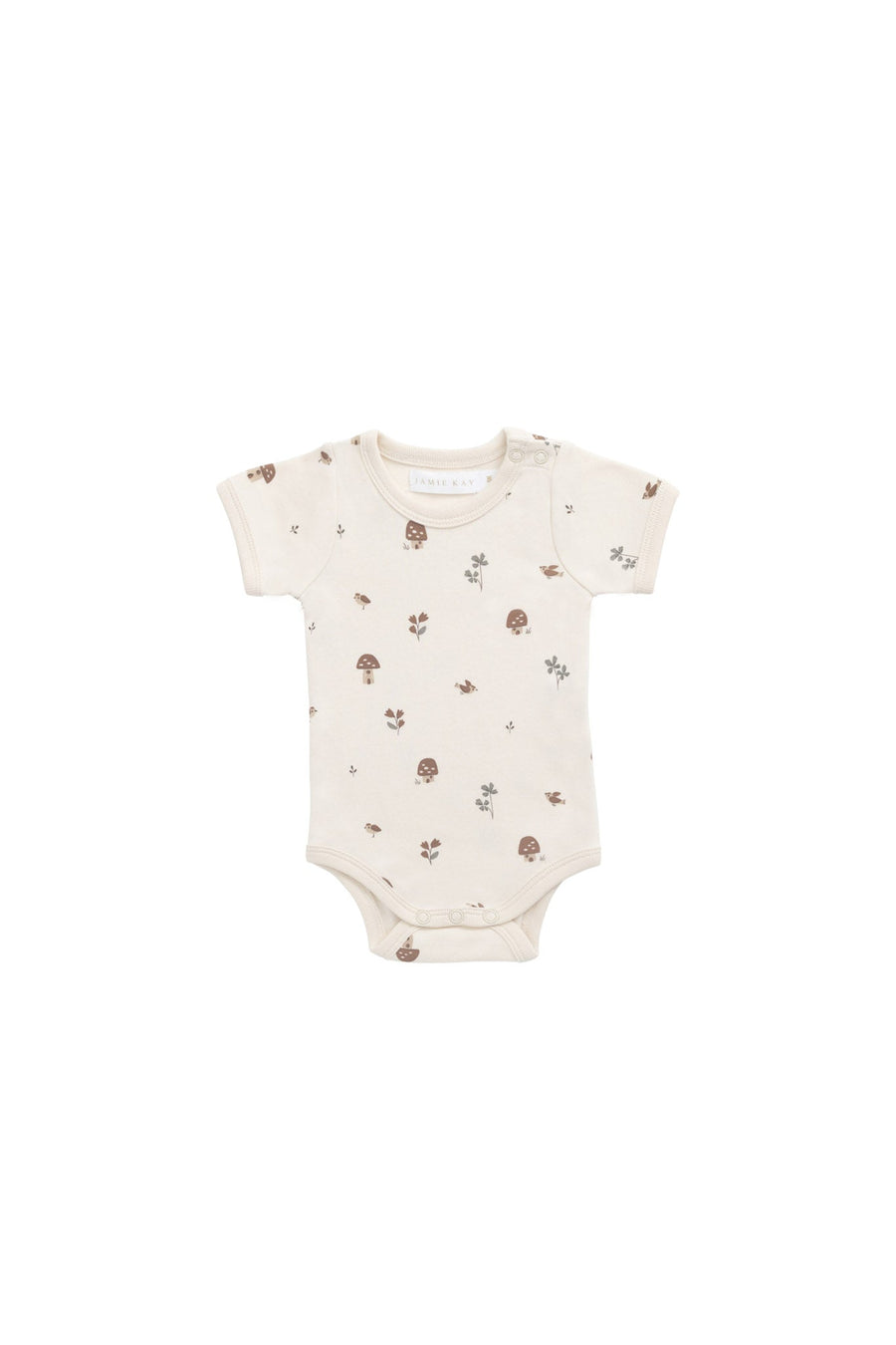 Organic Cotton Hudson Short Sleeve Bodysuit - Le Champignon Childrens Bodysuit from Jamie Kay USA