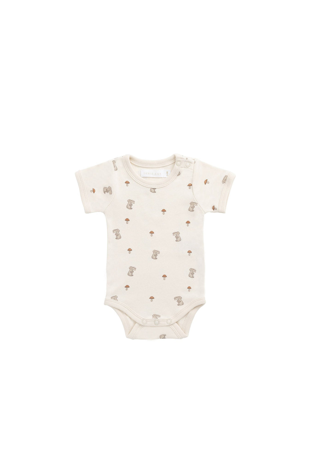 Organic Cotton Hudson Short Sleeve Bodysuit - Le Lapin Childrens Bodysuit from Jamie Kay USA