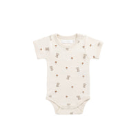 Organic Cotton Hudson Short Sleeve Bodysuit - Le Lapin Childrens Bodysuit from Jamie Kay USA