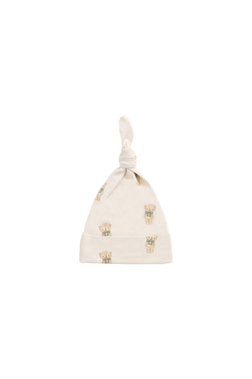 Organic Cotton Knot Beanie - Little Ted Childrens Hat from Jamie Kay USA