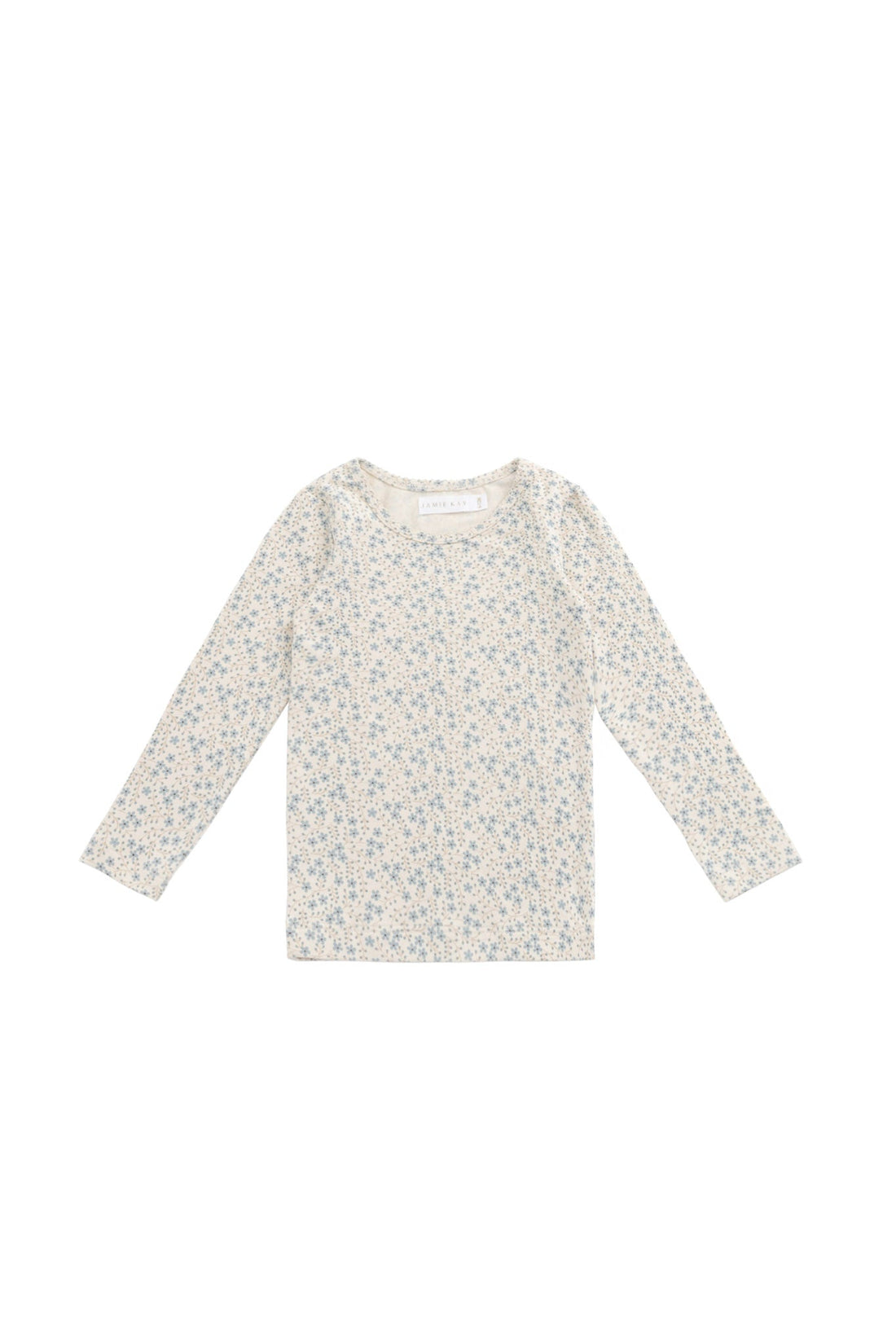 Organic Cotton Long Sleeve Top - Adnola Floral Childrens Top from Jamie Kay USA