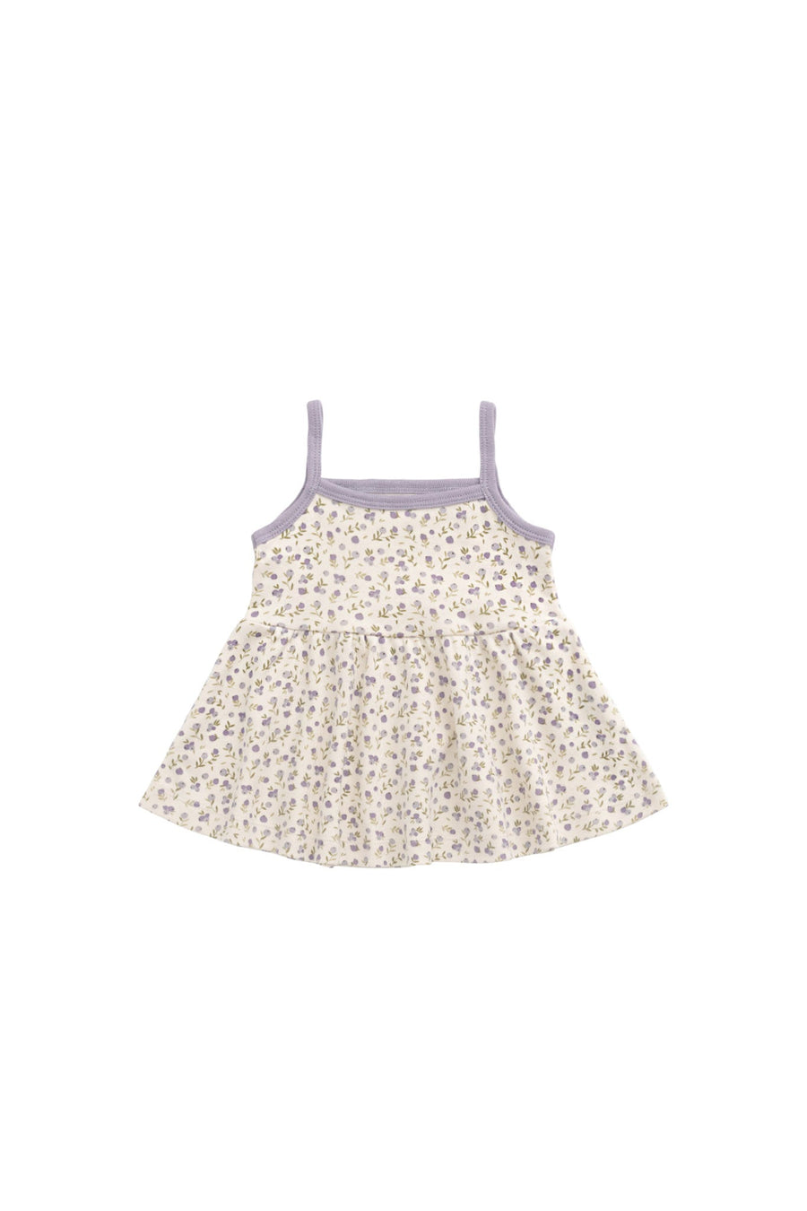 Organic Cotton Maple Singlet - Blueberry Field Raindrops Childrens Singlet from Jamie Kay USA