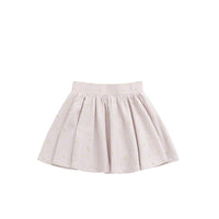 Organic Cotton Meadow Skirt - Simple Flowers Lilac Childrens Skirt from Jamie Kay USA