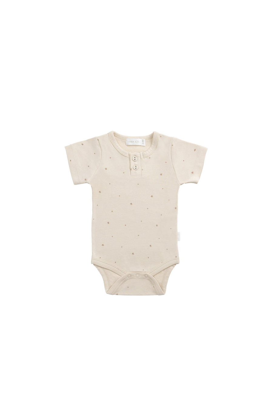 Organic Cotton Modal Darcy Tee Bodysuit - Milky Way Buff Childrens Bodysuit from Jamie Kay USA