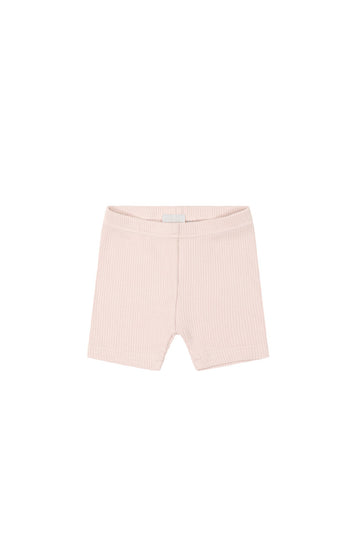 Organic Cotton Modal Elisa Bike Short - Morgan Pink Childrens Short from Jamie Kay USA