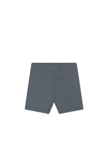 Organic Cotton Modal Elisa Bike Short - Smoke Childrens Short from Jamie Kay USA