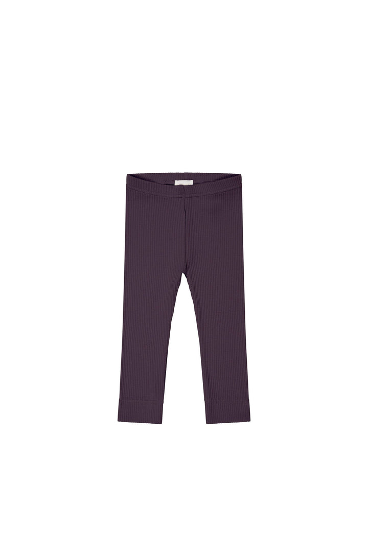 Organic Cotton Modal Everyday Legging - Blackberry Childrens Legging from Jamie Kay USA