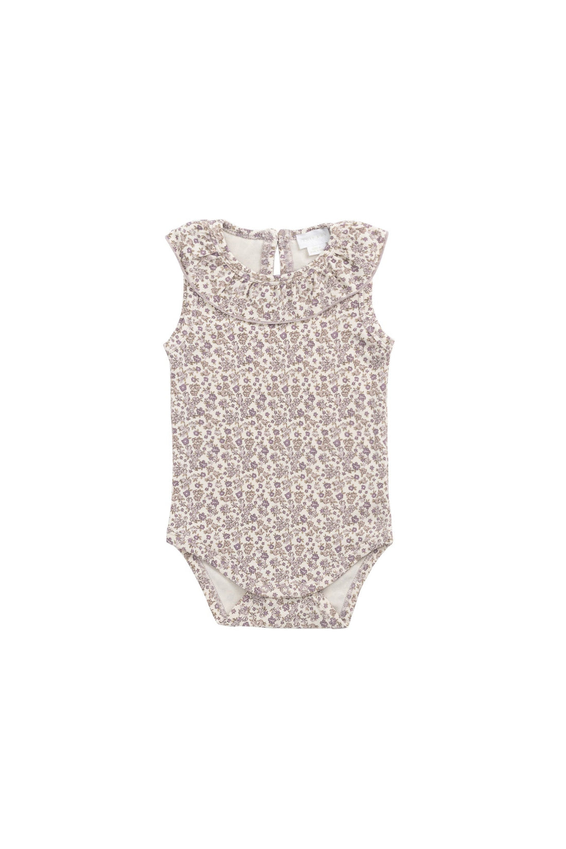 Organic Cotton Modal Francoise Bodysuit - Amber Eggnog Childrens Singlet Bodysuit from Jamie Kay USA