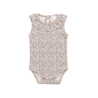 Organic Cotton Modal Francoise Bodysuit - Amber Eggnog Childrens Singlet Bodysuit from Jamie Kay USA