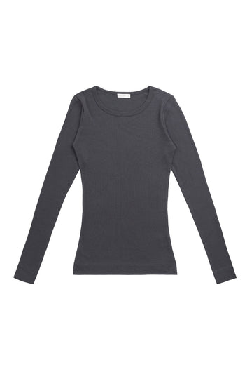 Organic Cotton Modal Womens Grace Long Sleeve Top - Icelandic Marle Childrens Top from Jamie Kay USA