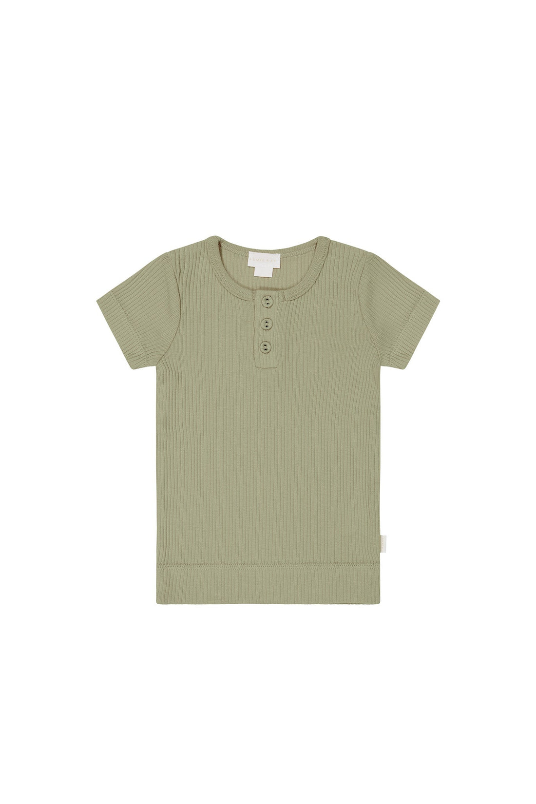 Organic Cotton Modal Henley Tee - Tea Tree Childrens Top from Jamie Kay USA