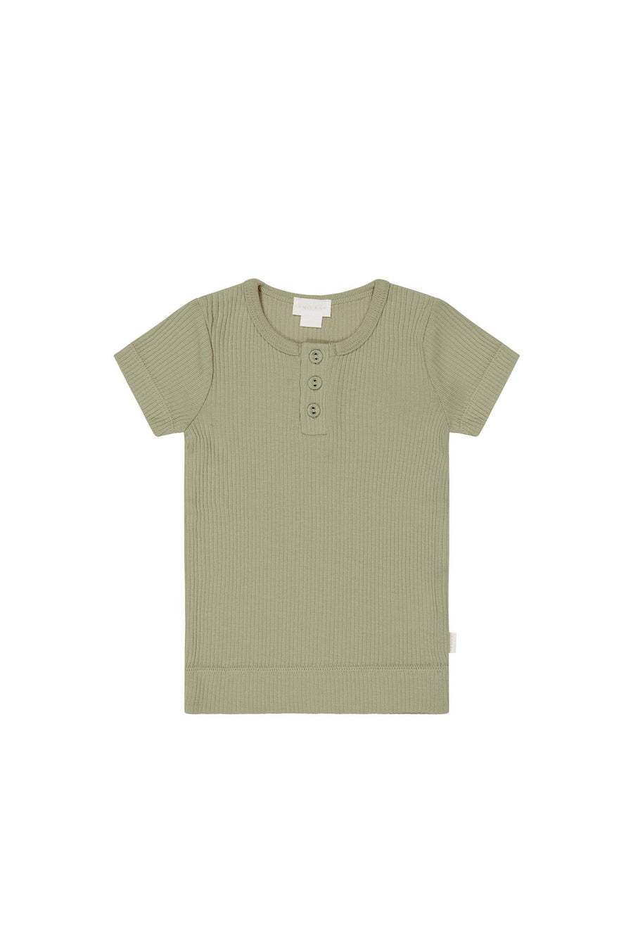 Organic Cotton Modal Henley Tee - Tea Tree Childrens Top from Jamie Kay USA