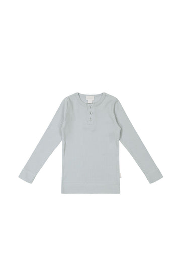 Organic Cotton Modal Long Sleeve Henley - North Star Childrens Top from Jamie Kay USA