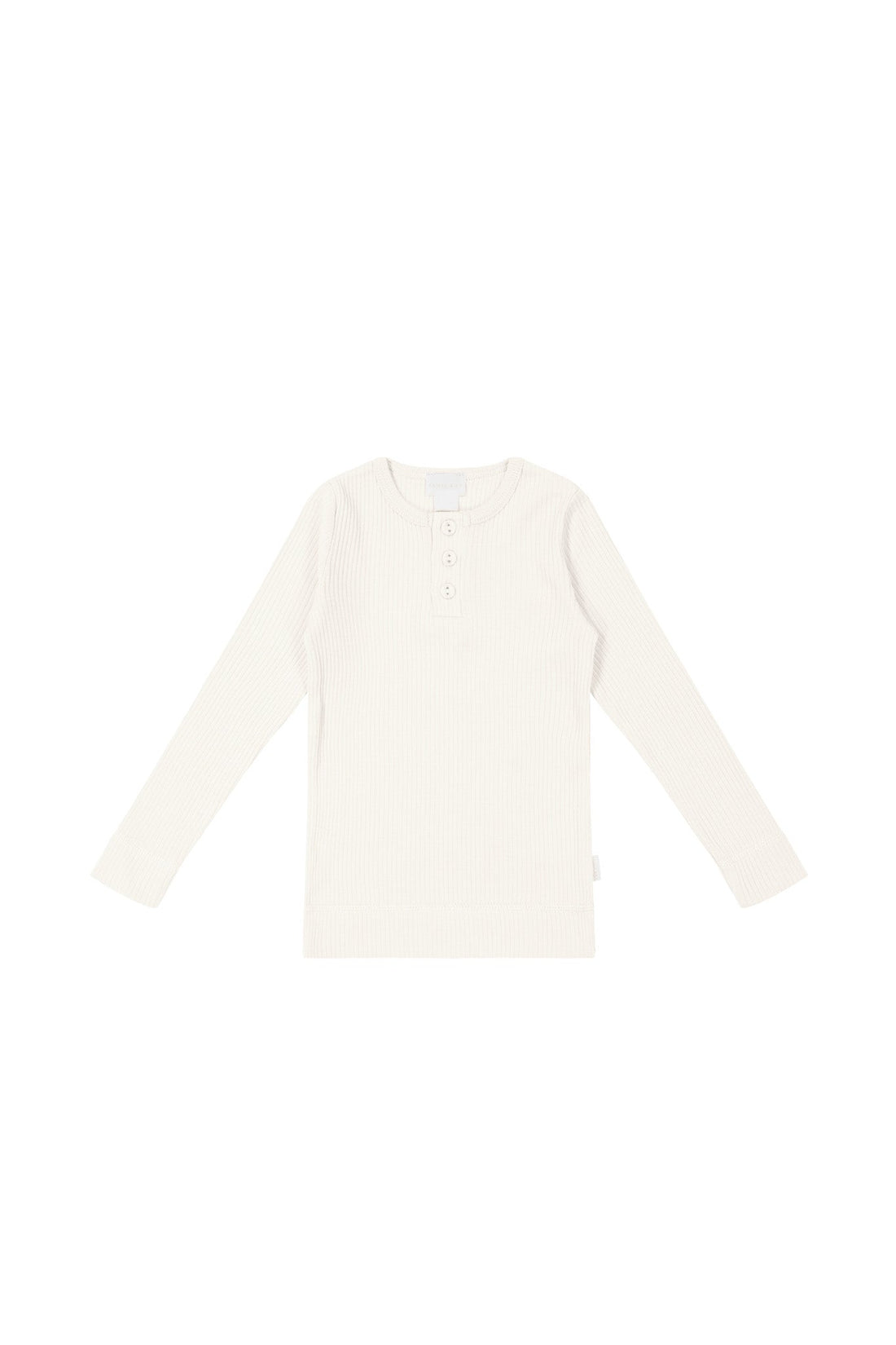 Organic Cotton Modal Long Sleeve Henley - Whisper Childrens Top from Jamie Kay USA