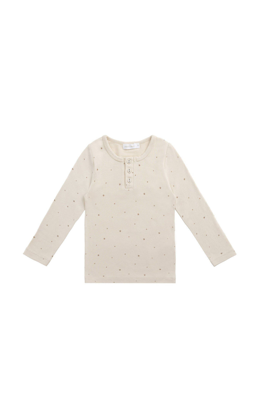 Organic Cotton Modal Long Sleeve Top - Milky Way Buff Childrens Top from Jamie Kay USA