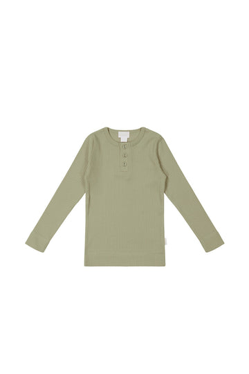 Organic Cotton Modal Long Sleeve Top - Tea Tree Childrens Top from Jamie Kay USA