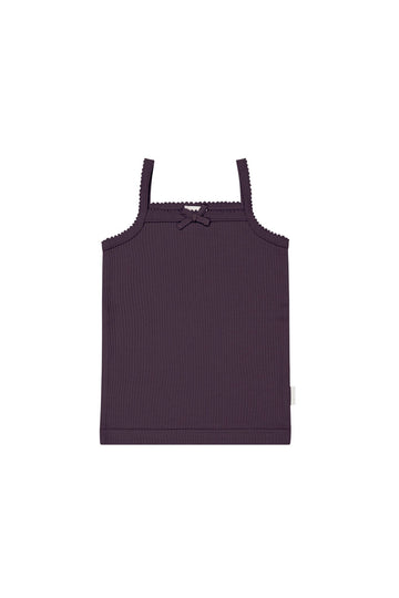 Organic Cotton Modal Singlet - Blackberry Childrens Singlet from Jamie Kay USA