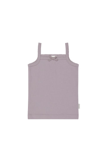 Organic Cotton Modal Singlet - Vintage Berry Childrens Singlet from Jamie Kay USA