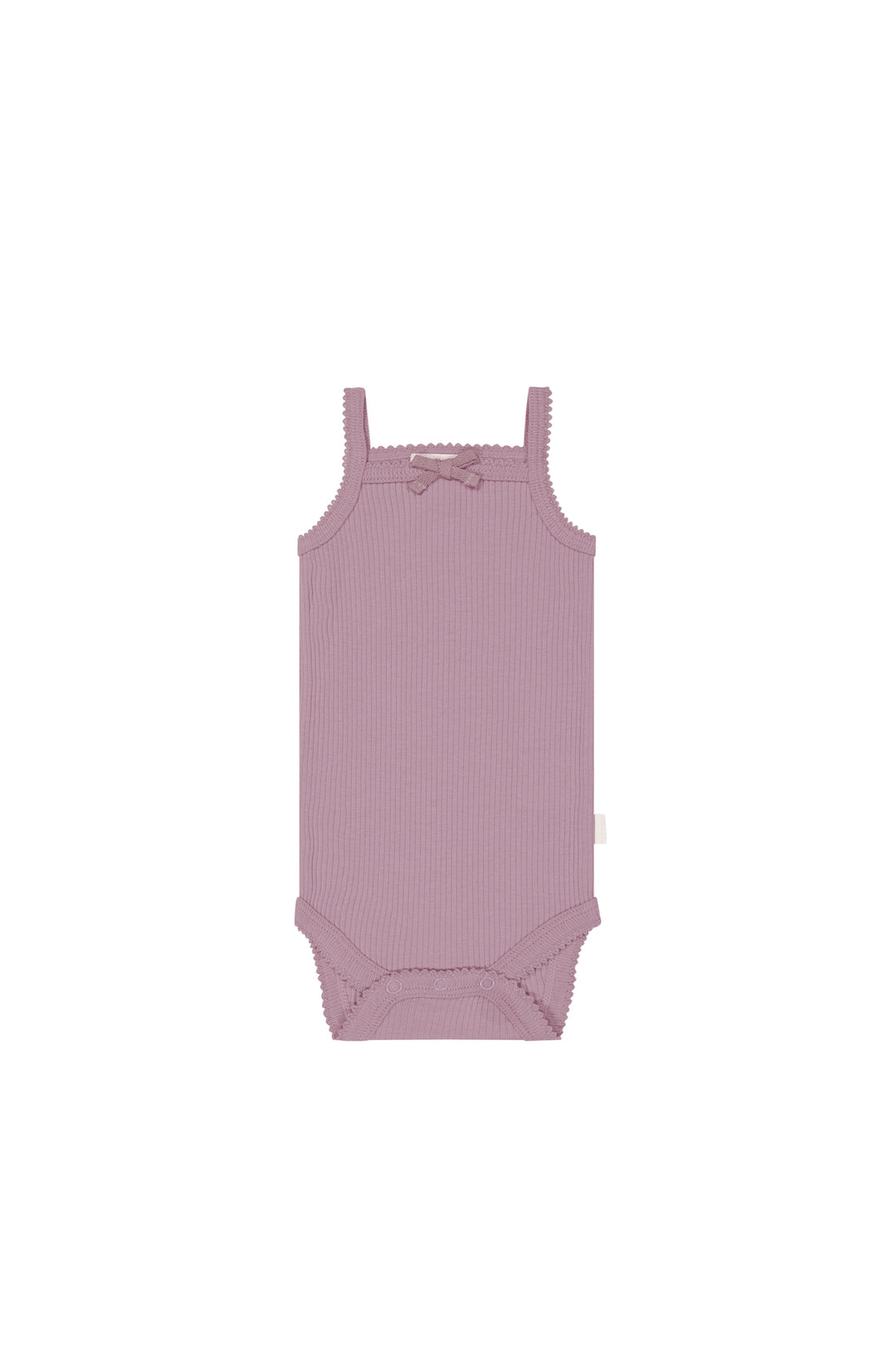 Organic Cotton Modal Singlet Bodysuit - Sweet Mauve Childrens Bodysuit from Jamie Kay USA