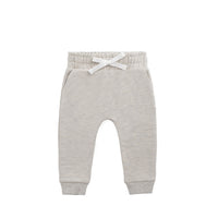 Organic Cotton Morgan Track Pant - Oatmeal Marle Childrens Pant from Jamie Kay USA