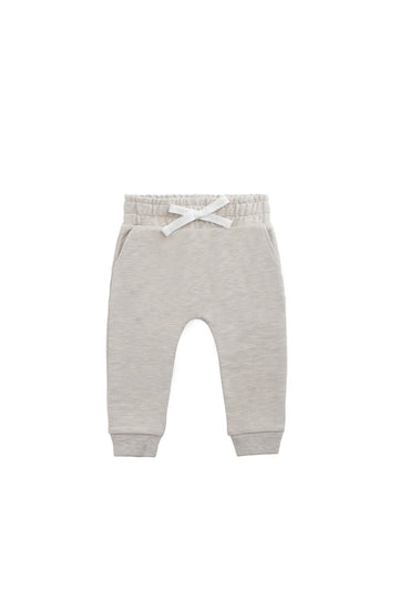 Organic Cotton Morgan Track Pant - Oatmeal Marle Childrens Pant from Jamie Kay USA