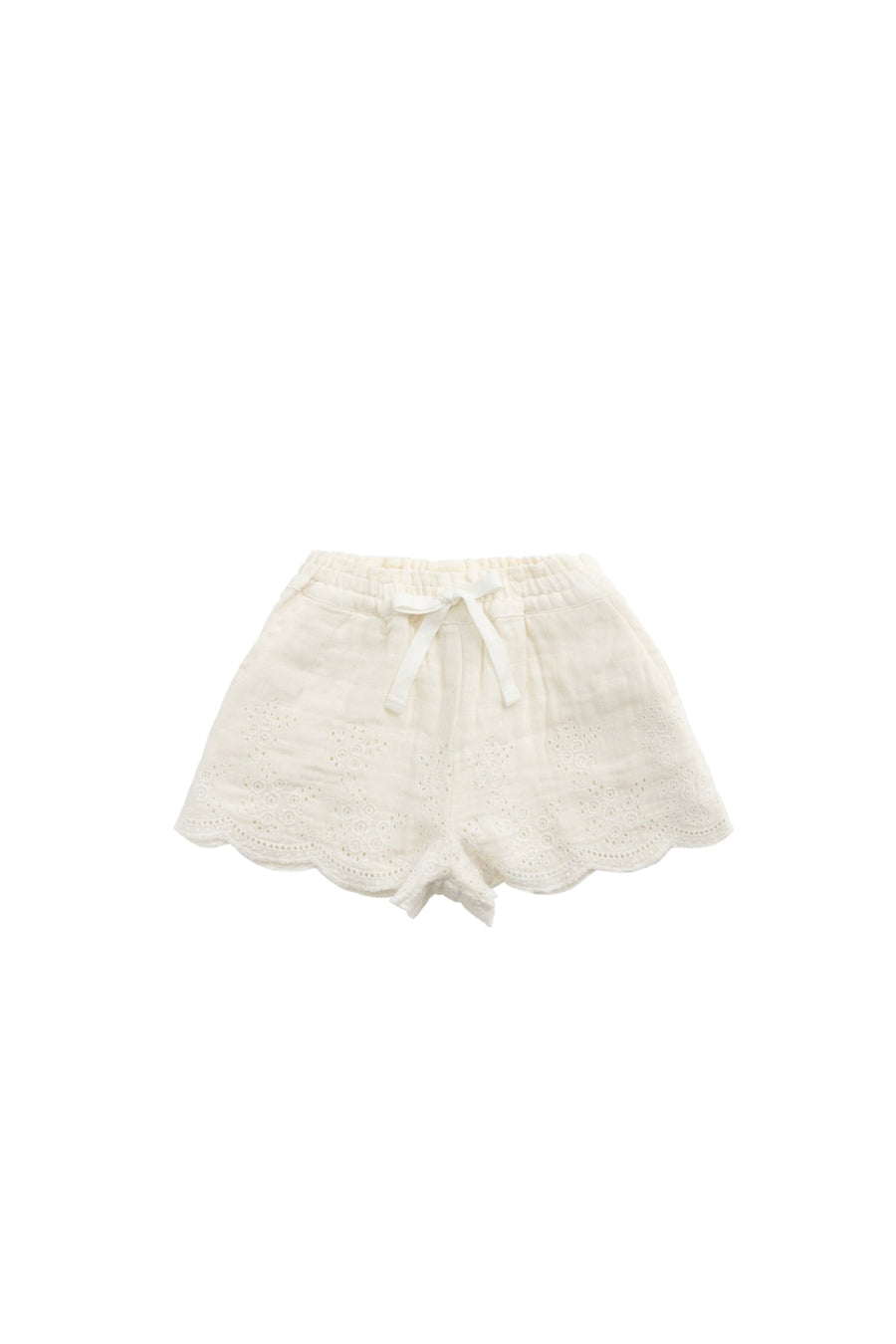 Organic Cotton Muslin Anja Short - Parchment Childrens Short from Jamie Kay USA