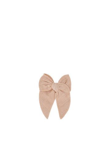 Organic Cotton Muslin Bow - Parfait Childrens Hair Bow from Jamie Kay USA