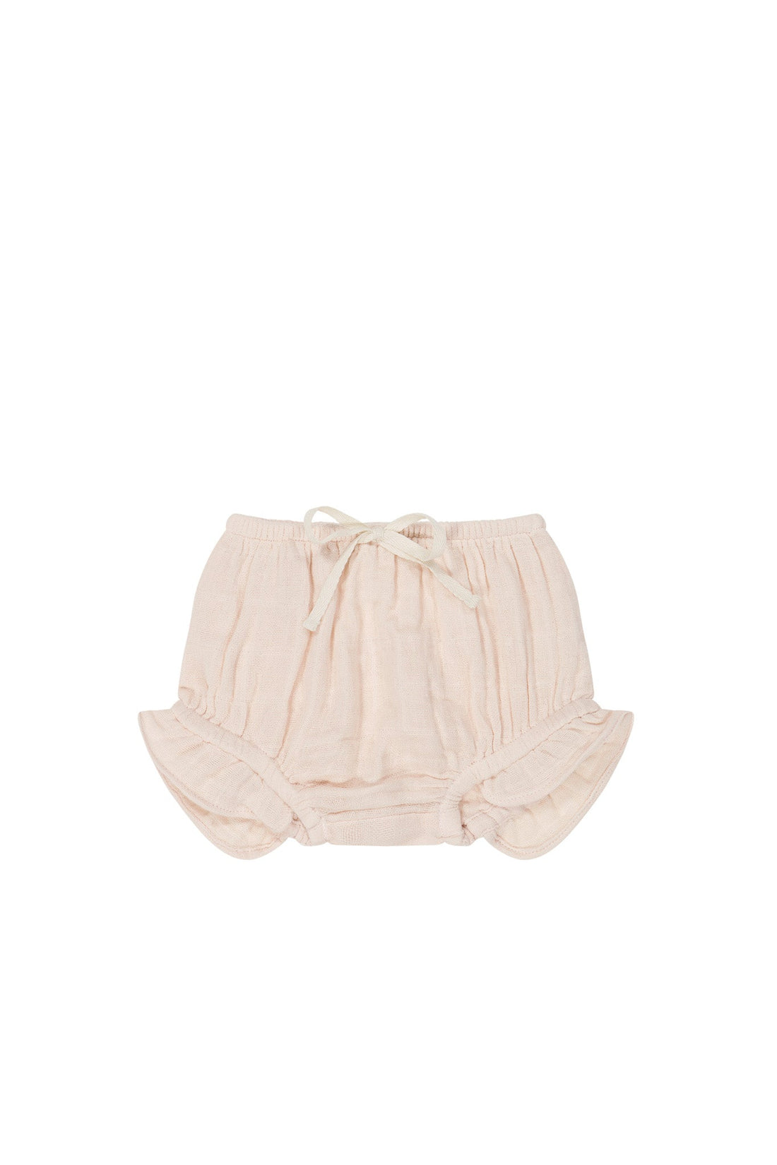 Organic Cotton Muslin Frill Bloomer - Ballet Pink Childrens Bloomer from Jamie Kay USA