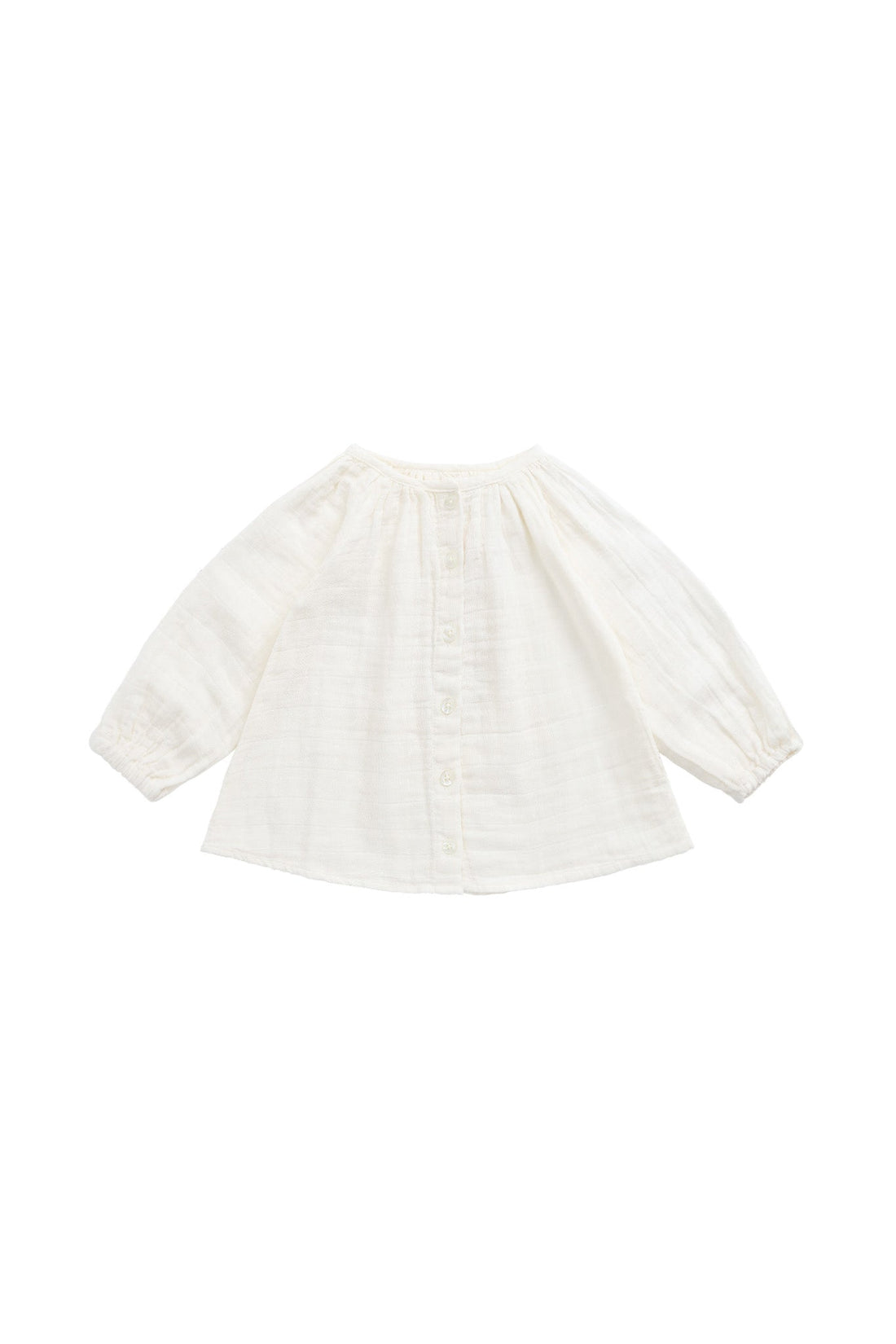 Organic Cotton Muslin Heather Blouse - Parchment Childrens top from Jamie Kay USA