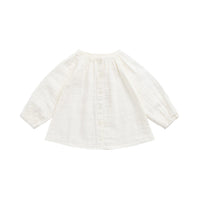 Organic Cotton Muslin Heather Blouse - Parchment Childrens top from Jamie Kay USA