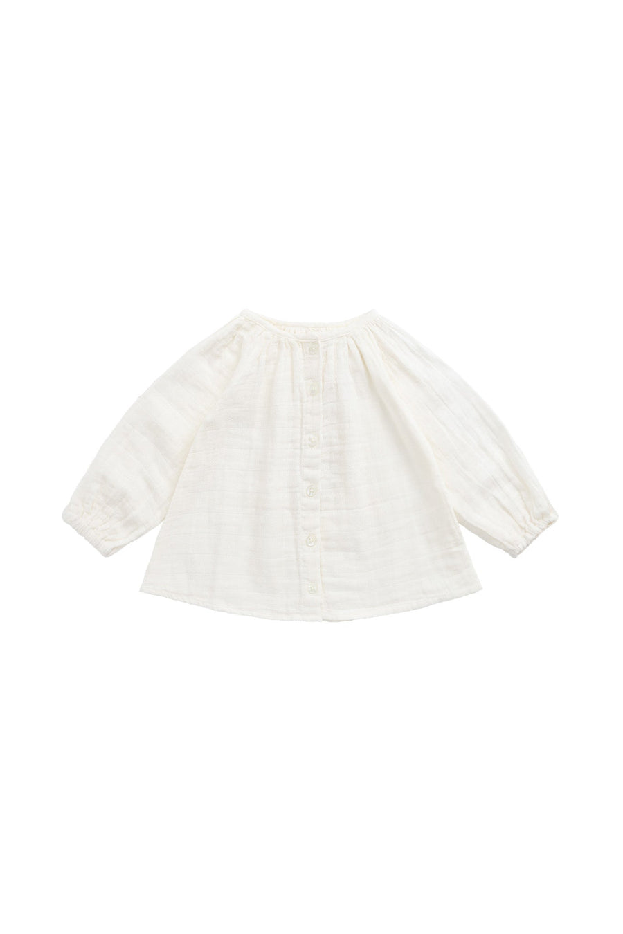 Organic Cotton Muslin Heather Blouse - Parchment Childrens top from Jamie Kay USA