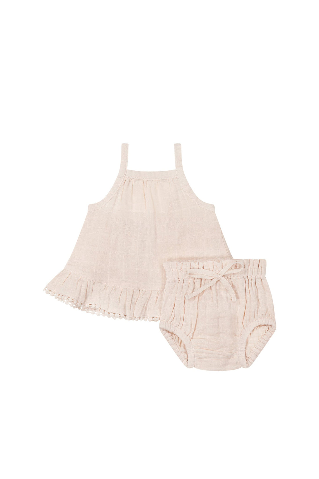 Organic Cotton Muslin Zoe Set - Ballet Pink Childrens Set from Jamie Kay USA