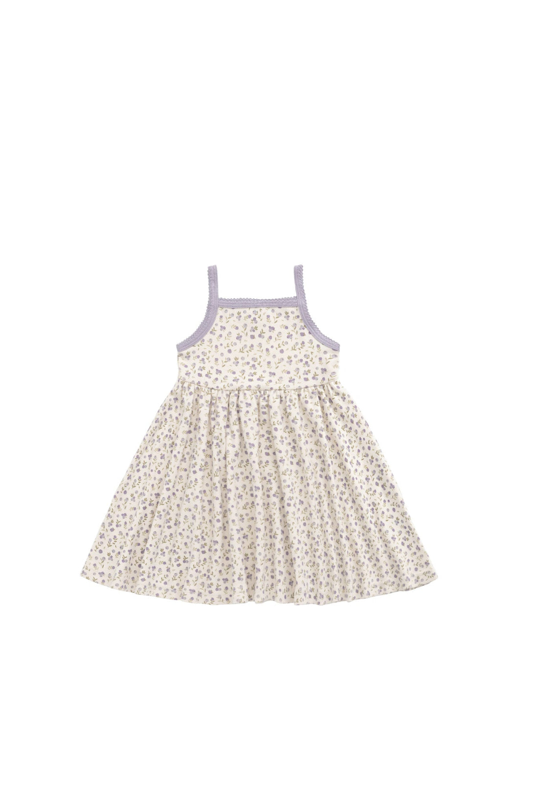 Organic Cotton Samantha Dress - Blueberry Field Raindrops Childrens Dress from Jamie Kay USA