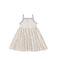 Organic Cotton Samantha Dress - Blueberry Field Raindrops Childrens Dress from Jamie Kay USA